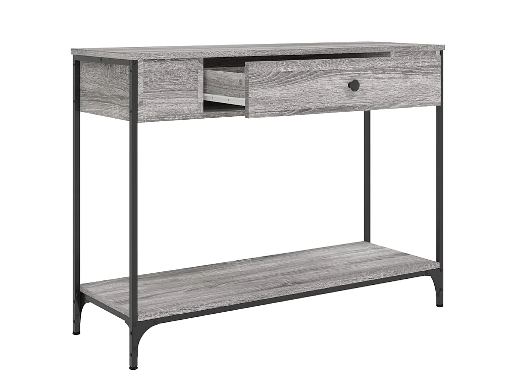 Console sonoma gris 100x34,5x75 cm bois d'ingénierie OFR66908 BonneVie Meuble