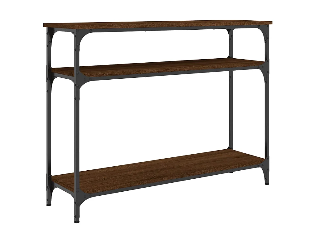 Wandtafel 100x29x75 cm bewerkt hout bruin eikenkleur NL619937