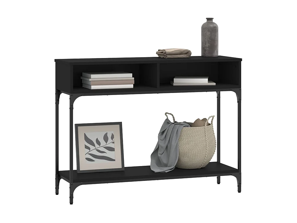 Konsolentisch,Flurtisch Schwarz 100x30,5x75 cm Holzwerkstoff -gkd563721