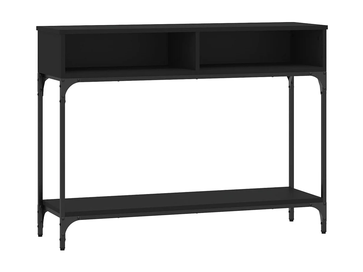 Wandtafel 100x30,5x75 cm bewerkt hout zwart NL116687