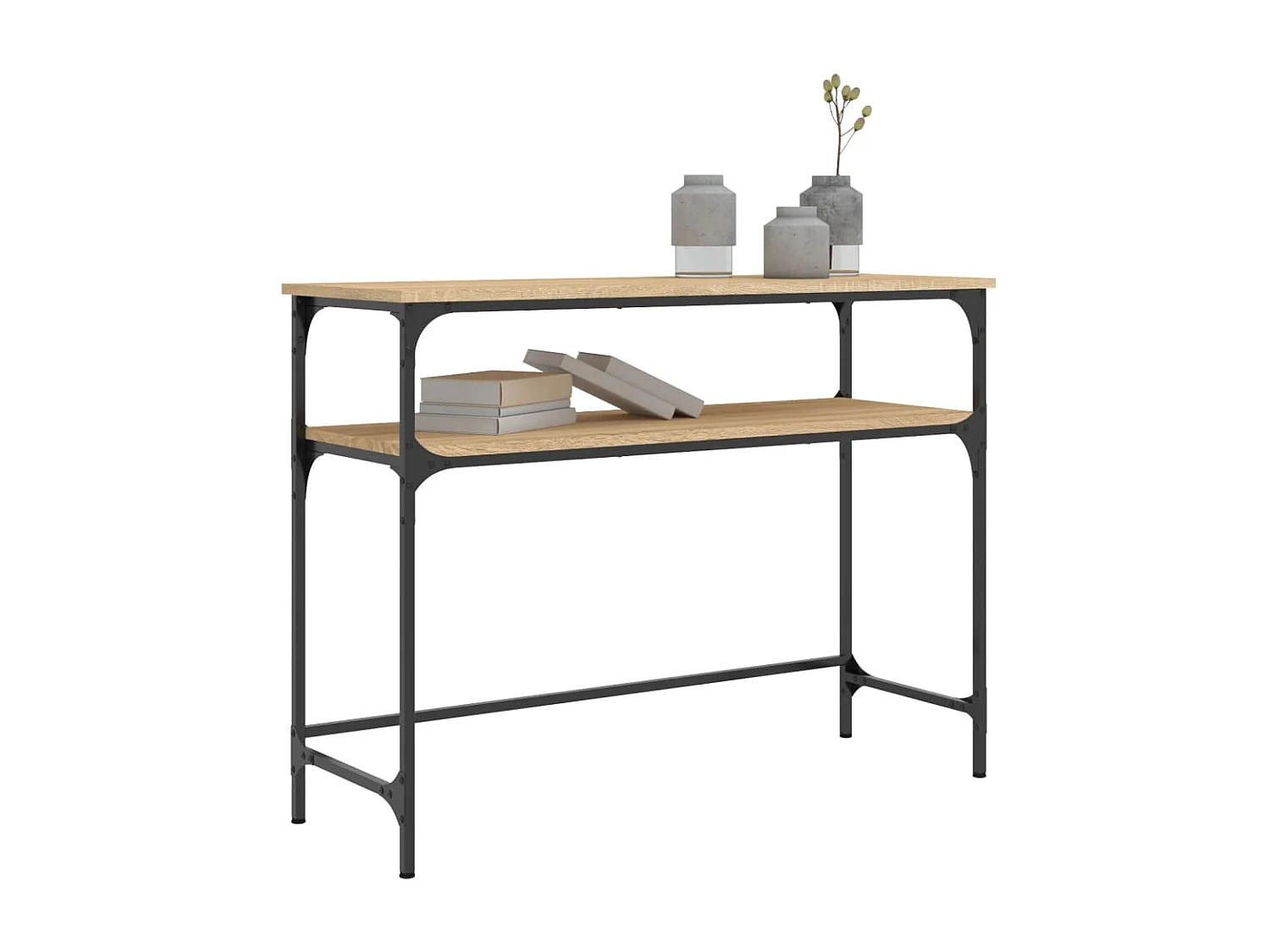 Console chêne sonoma 100x35,5x75 cm bois d'ingénierie OFR52159 BonneVie Meuble