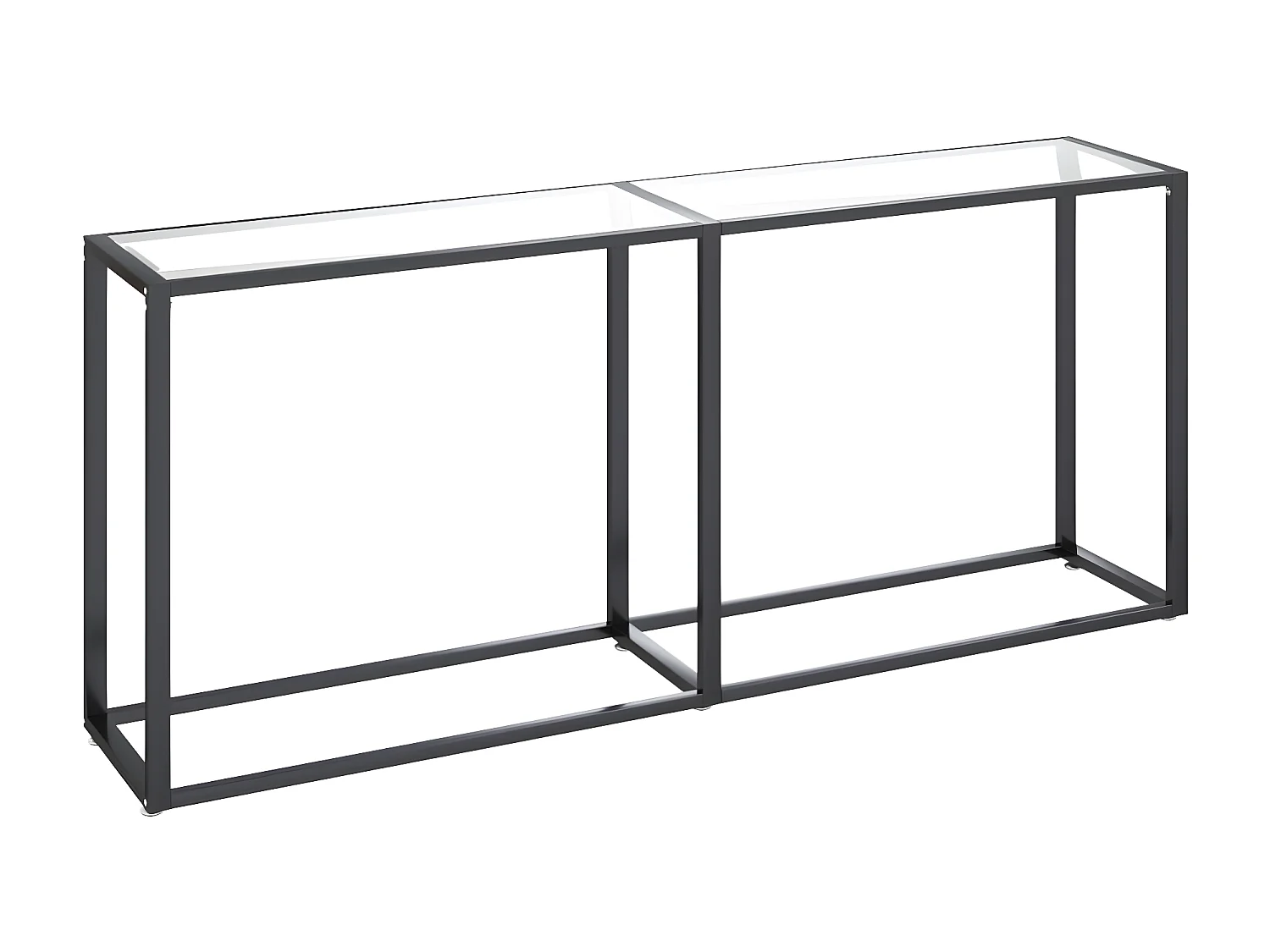 Mesa consola vidrio templado transparente 180x35x75,5 cm ES242305
