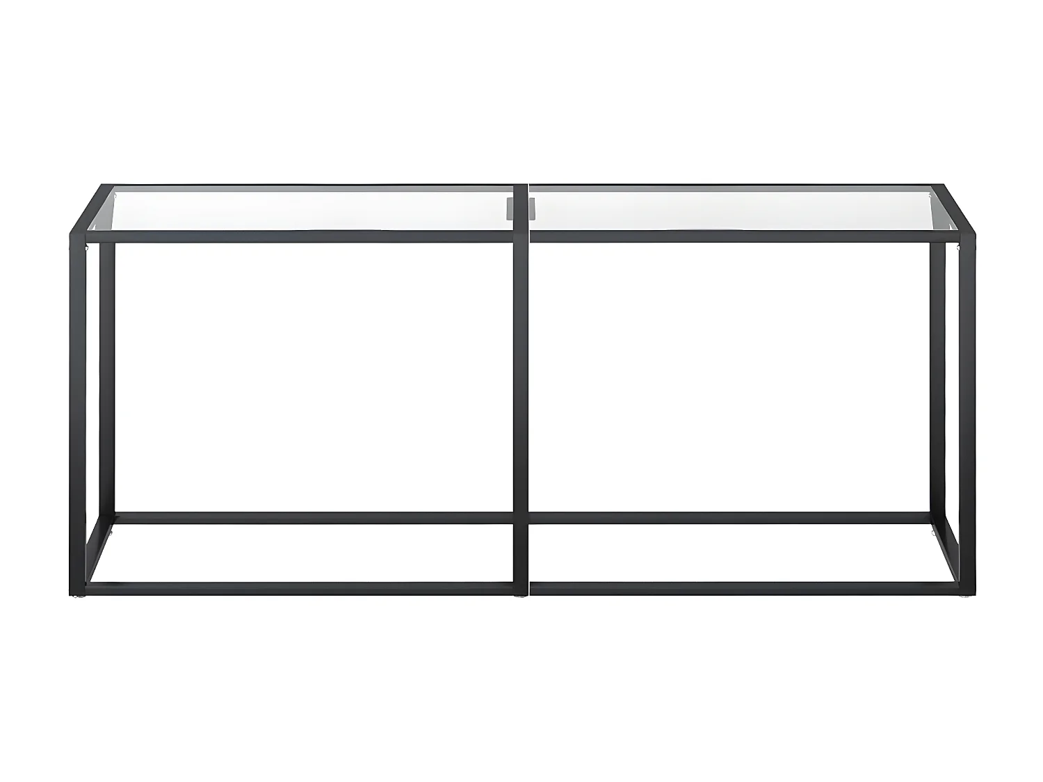 Mesa consola transparente 180x35x75,5 cm vidro temperado PT921788