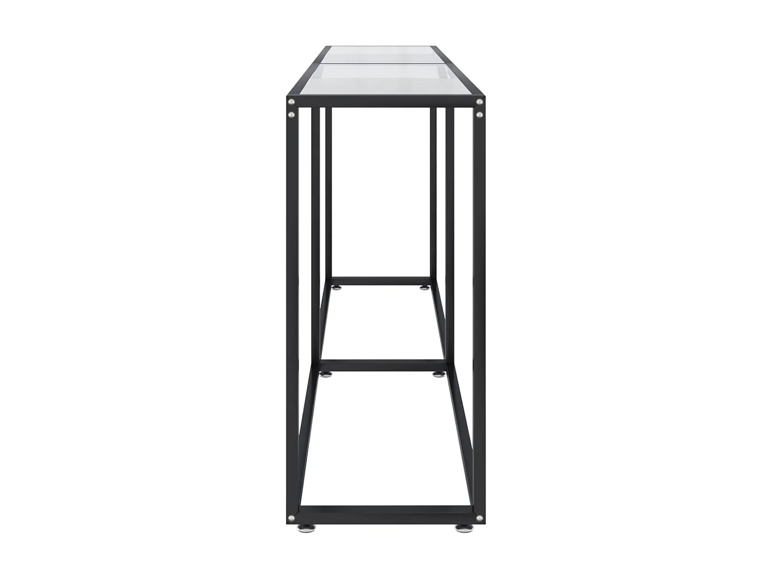 Mesa consola transparente 180x35x75,5 cm vidro temperado PT921788