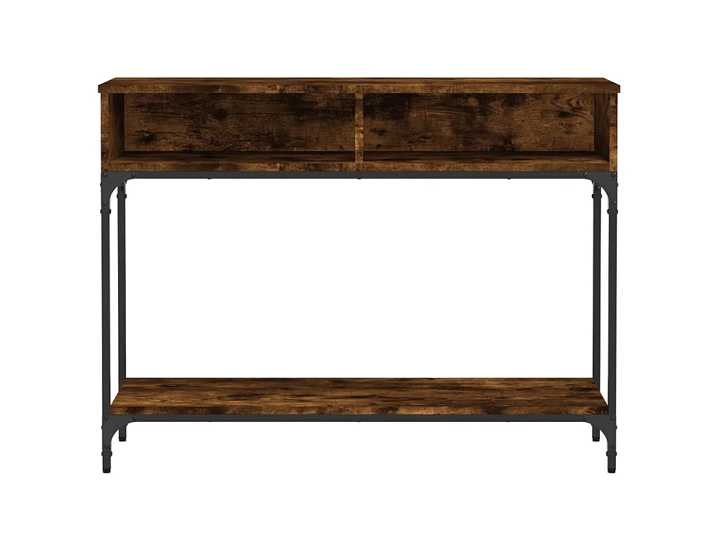 Mesa consola madera de ingeniería roble ahumado 100x30,5x75 cm ES376492