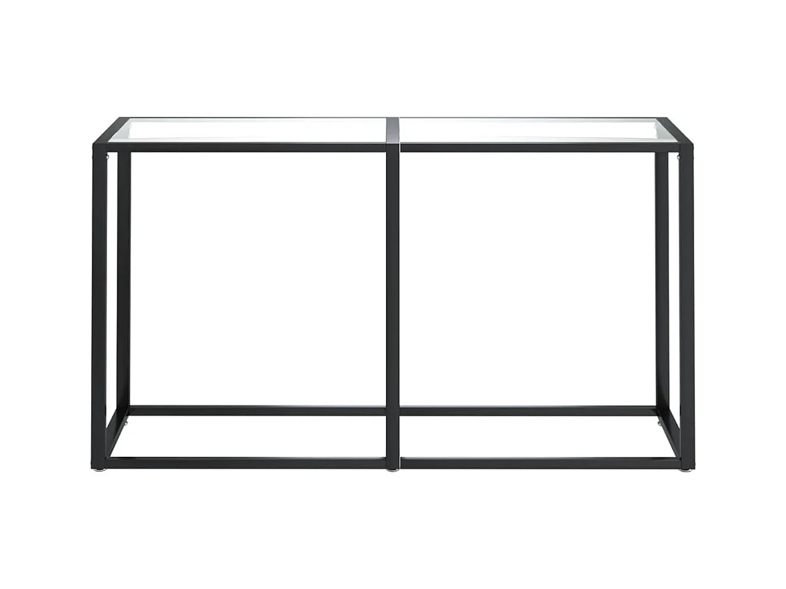 Konsolentisch,Flurtisch Transparent 140x35x75,5 cm Hartglas -gkd610580