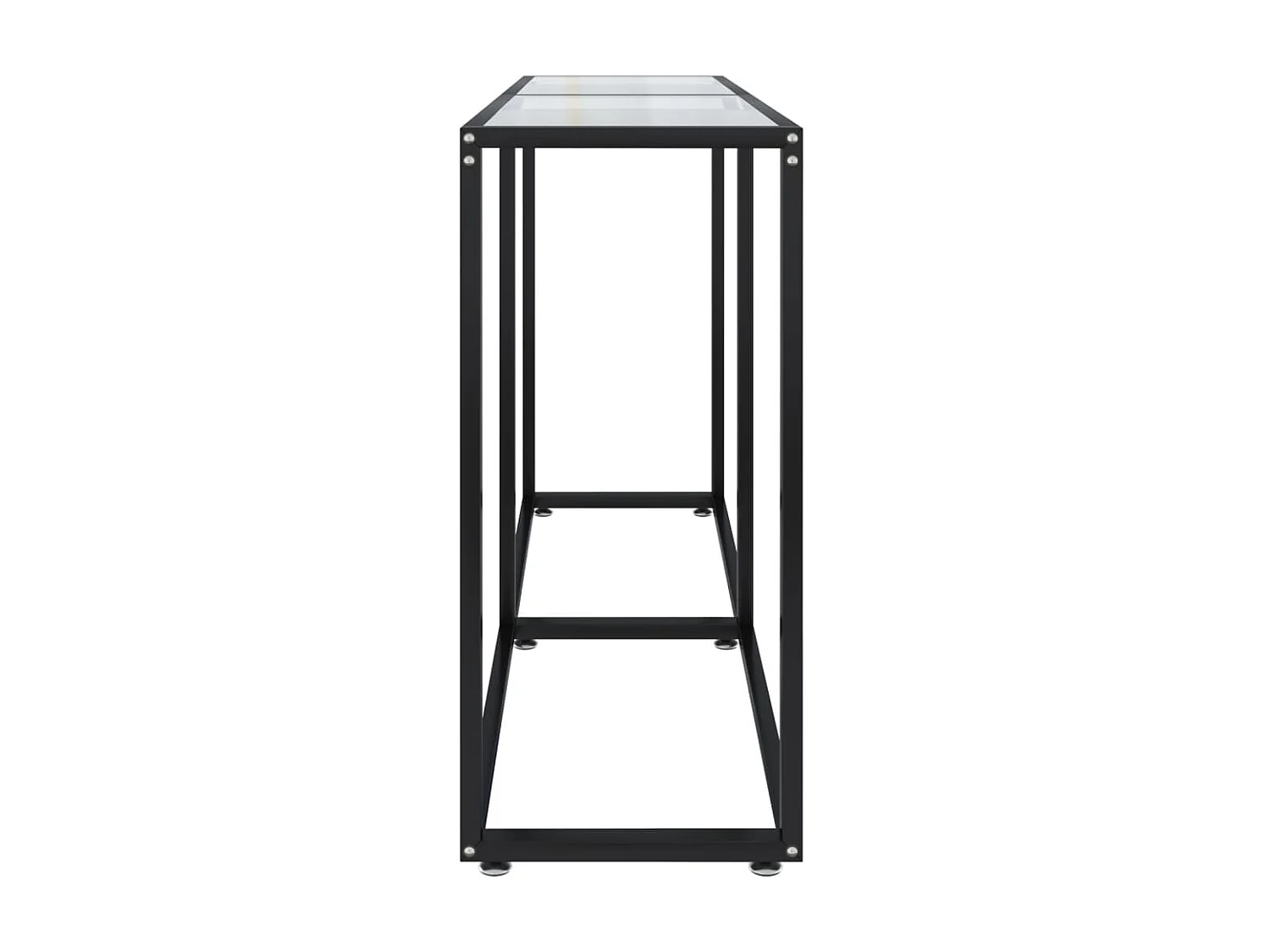 Konsolentisch,Flurtisch Transparent 140x35x75,5 cm Hartglas -gkd610580