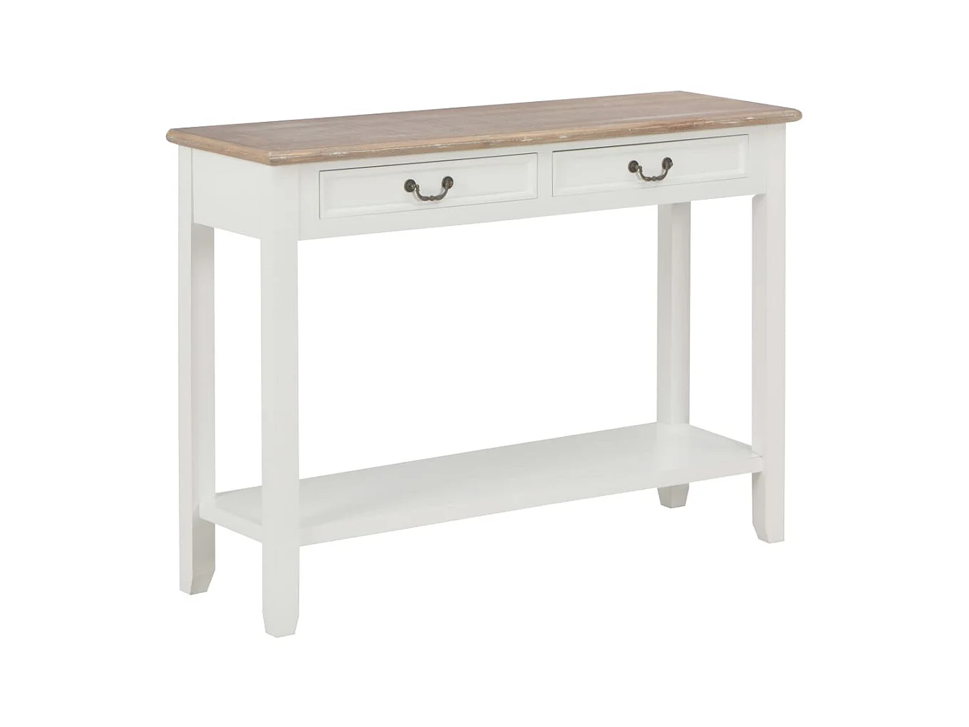 Console Blanc 110x35x80 cm Bois OFR93814 BonneVie Meuble