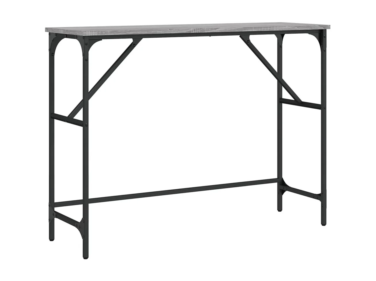 Console sonoma gris 100x32x75 cm bois d'ingénierie OFR98883 BonneVie Meuble