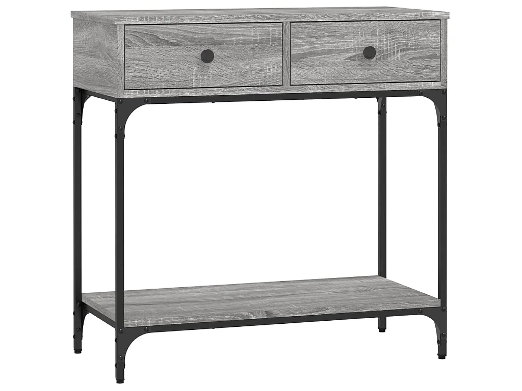 Console sonoma gris 75x34,5x75 cm bois d'ingénierie OFR82241 BonneVie Meuble