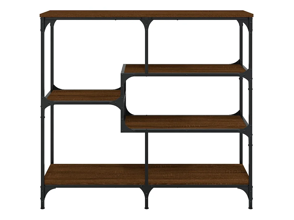 Console chêne marron 103x32x95 cm bois d'ingénierie OFR72337 BonneVie Meuble