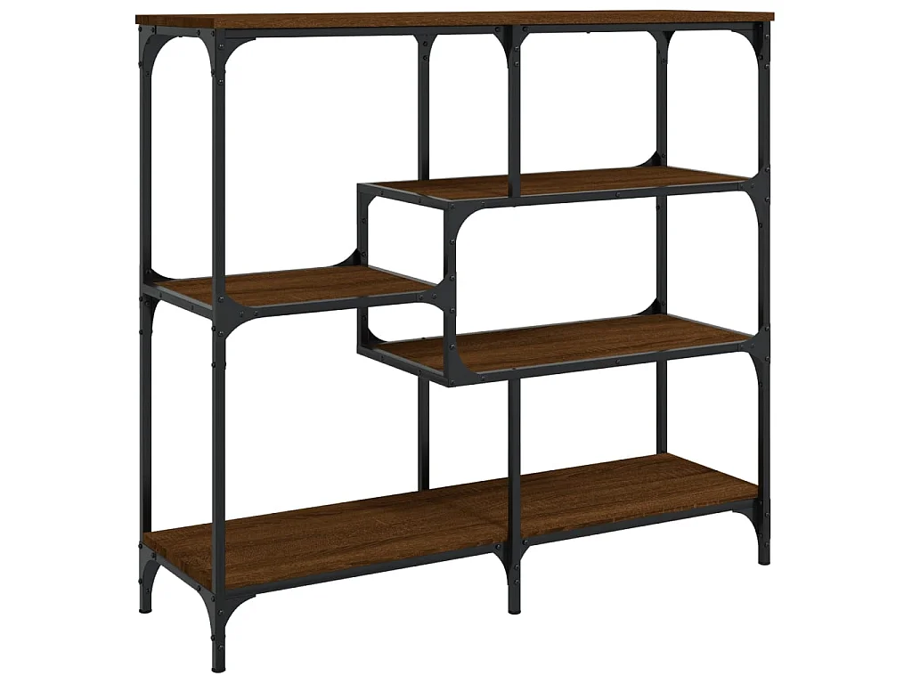 Console chêne marron 103x32x95 cm bois d'ingénierie OFR72337 BonneVie Meuble