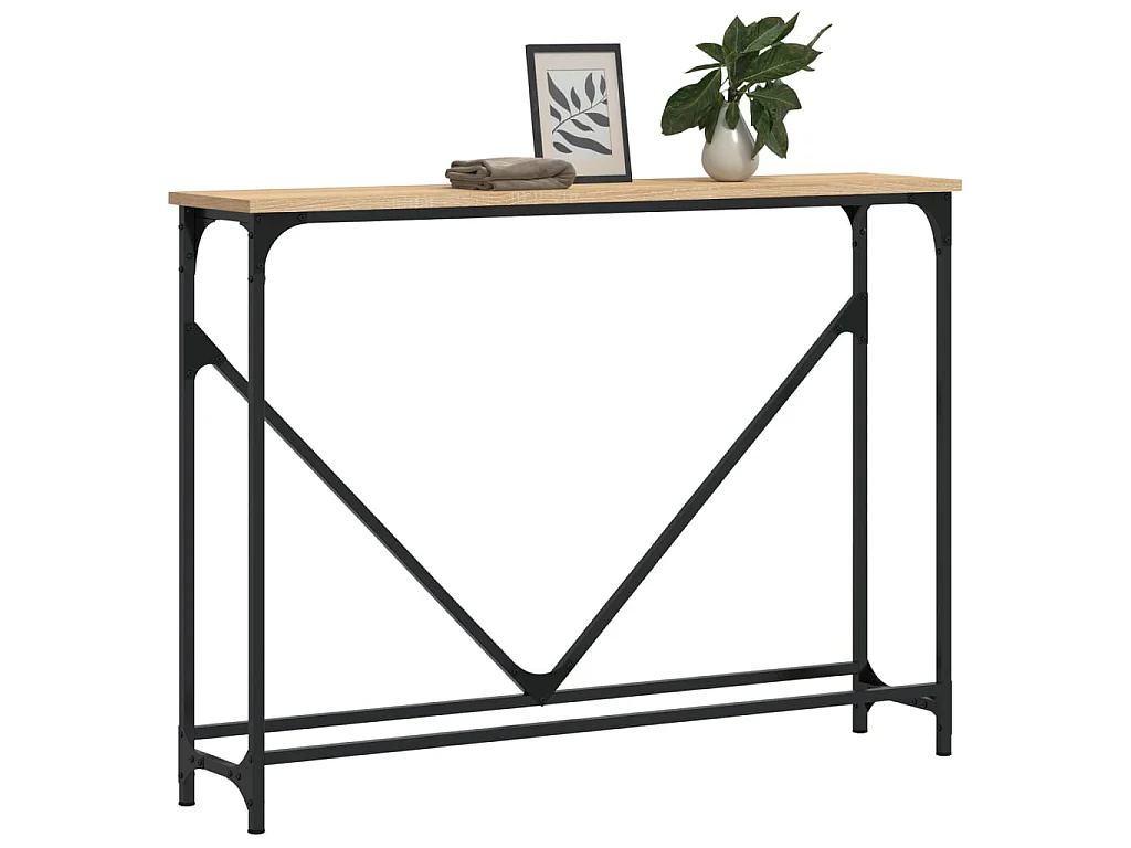 Console chêne sonoma 102x22,5x75 cm bois d'ingénierie OFR20780 BonneVie Meuble