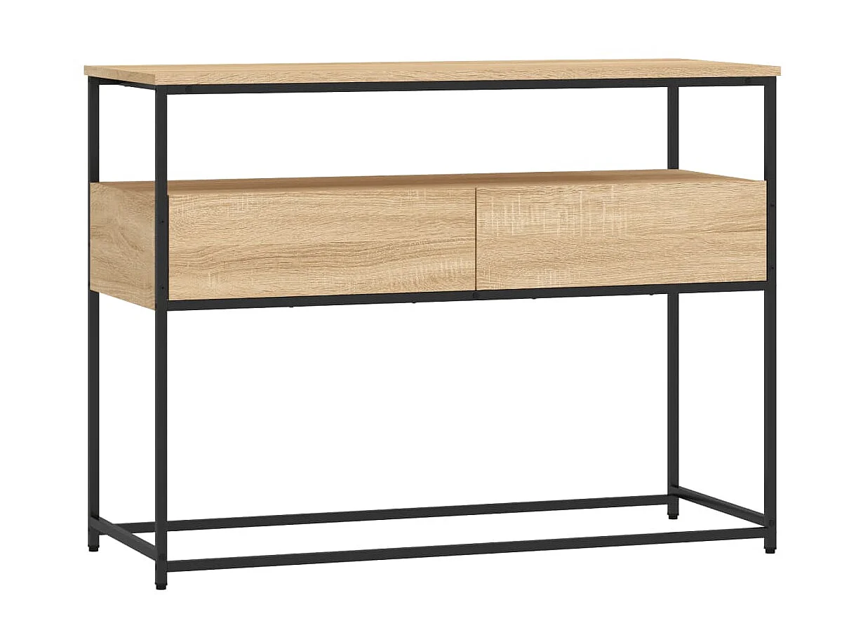 Console chêne sonoma 100x40x75 cm bois d'ingénierie OFR58460 BonneVie Meuble