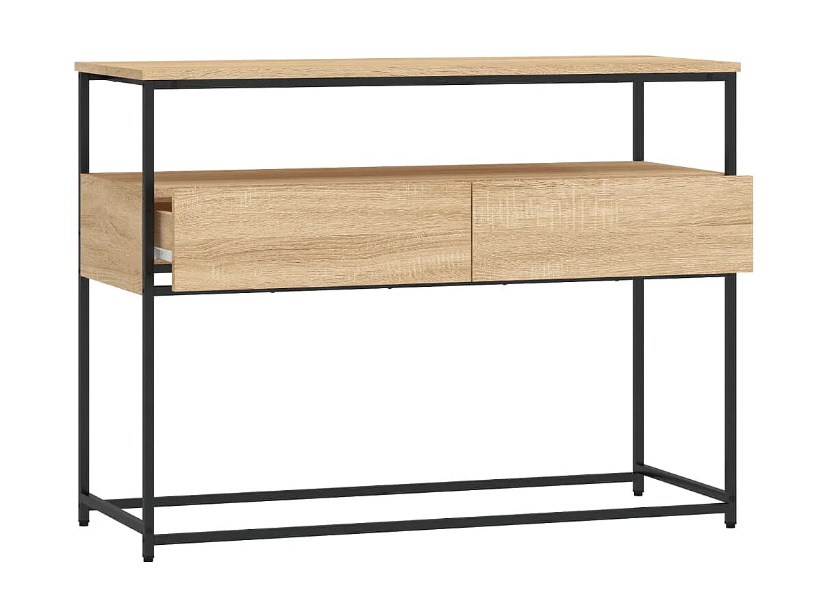 Console chêne sonoma 100x40x75 cm bois d'ingénierie OFR58460 BonneVie Meuble
