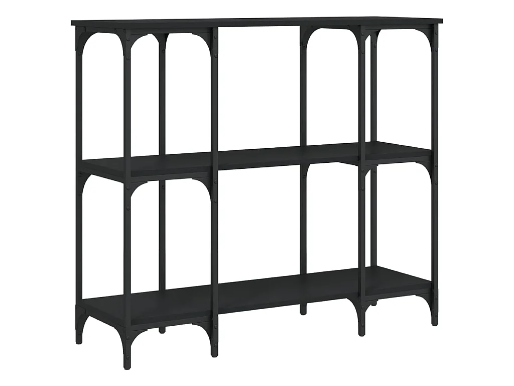 Console noir 102x35x90 cm bois d'ingénierie OFR54633 BonneVie Meuble