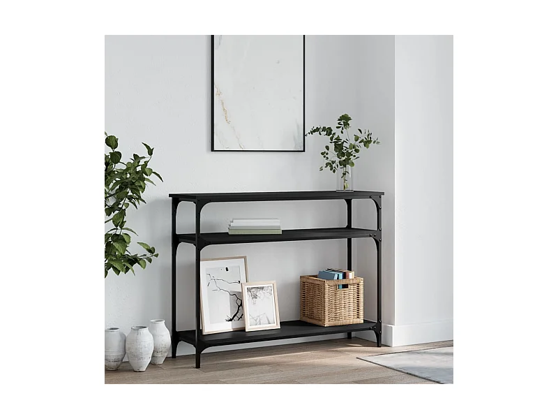 Konsolentisch,Flurtisch Schwarz 100x29x75 cm Holzwerkstoff -gkd979889