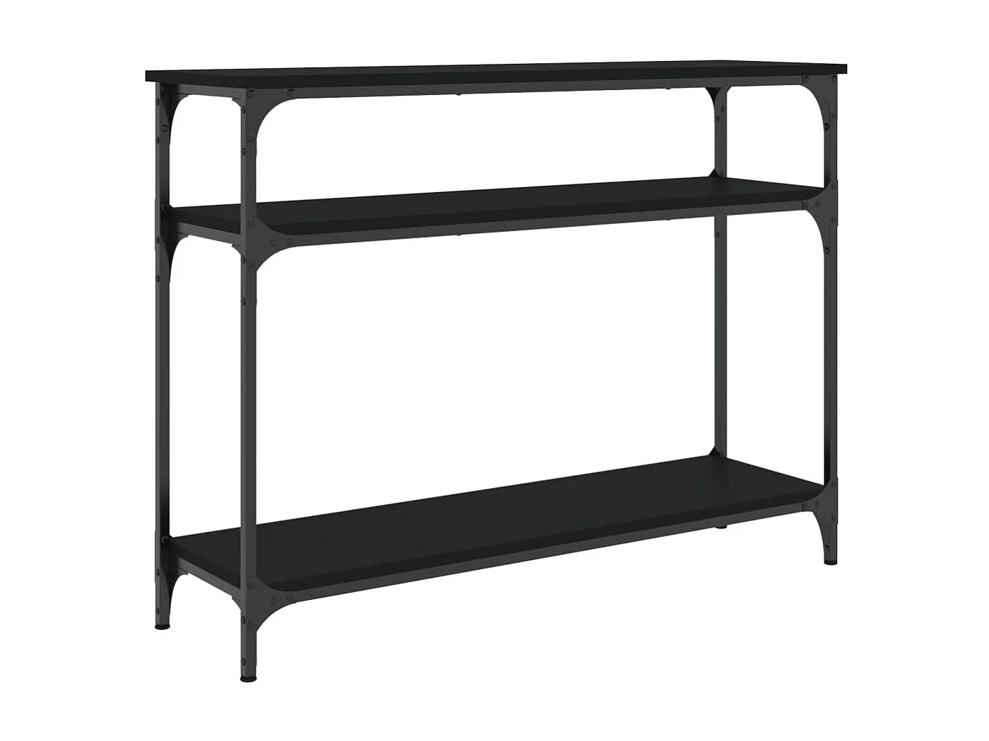 Wandtafel 100x29x75 cm bewerkt hout zwart NL358560