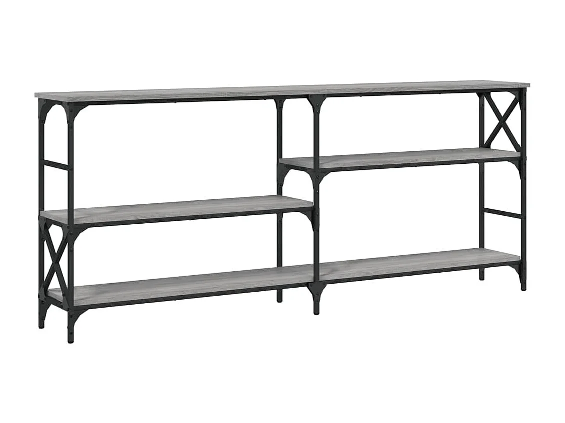 Console sonoma gris 180x29x76,5 cm bois d'ingénierie OFR46521 BonneVie Meuble