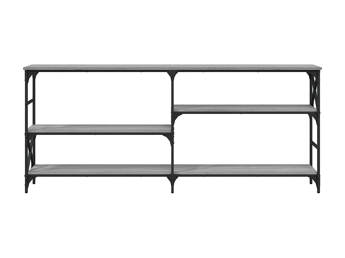 Console sonoma gris 180x29x76,5 cm bois d'ingénierie OFR46521 BonneVie Meuble