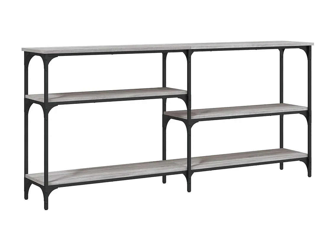 Console sonoma gris 160x29x75 cm bois d'ingénierie OFR70273 BonneVie Meuble