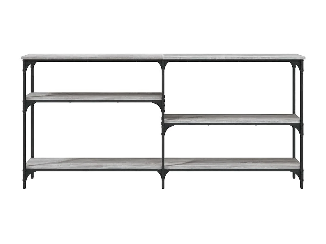 Console sonoma gris 160x29x75 cm bois d'ingénierie OFR70273 BonneVie Meuble