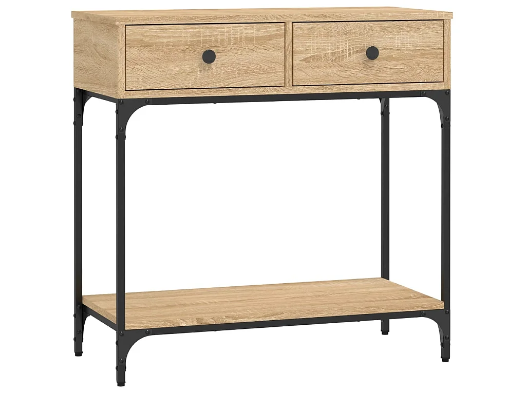 Mesa consola madera de ingeniería roble Sonoma 75x34,5x75 cm ES661796