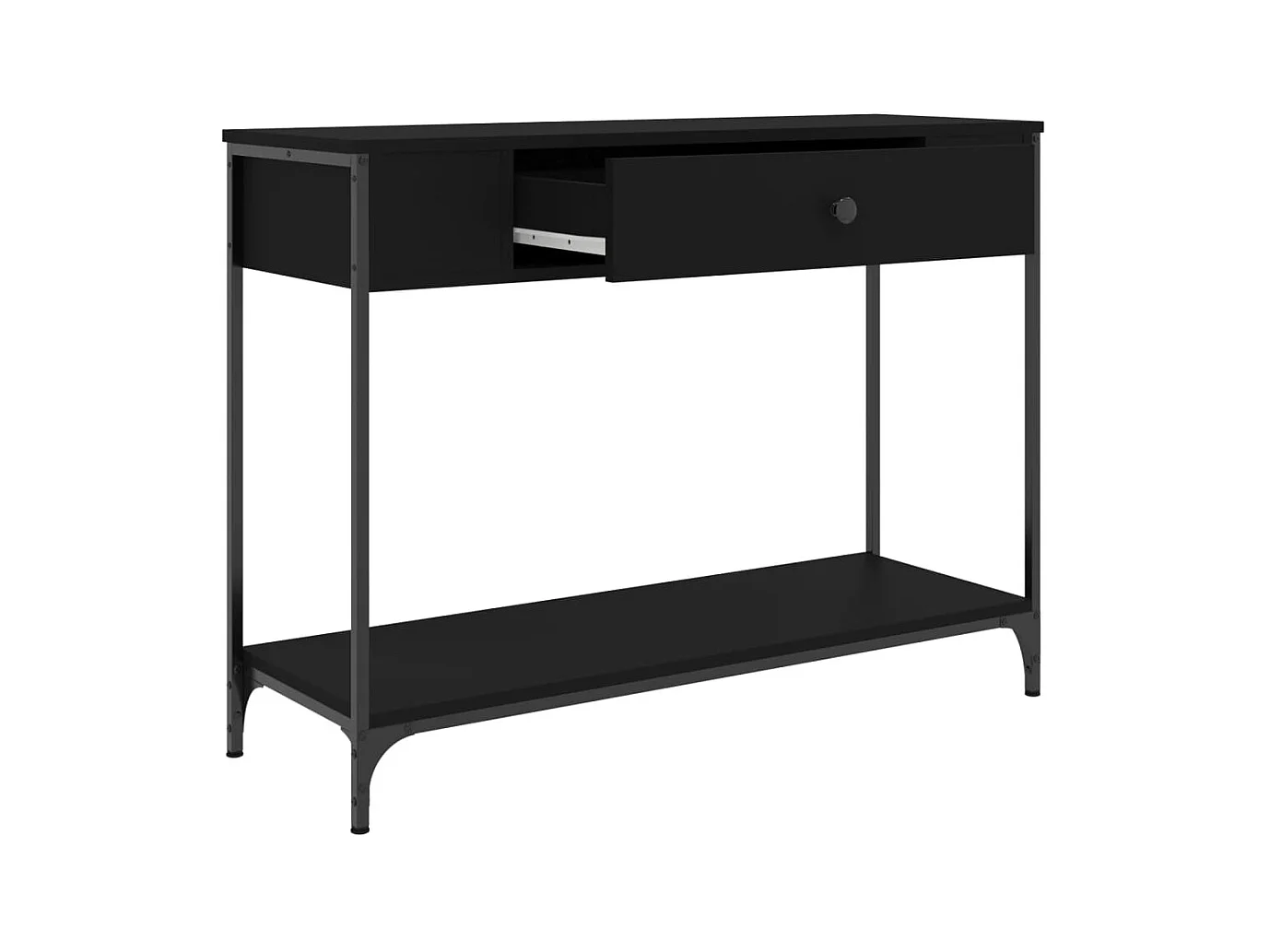 Konsolentisch,Flurtisch Schwarz 100x34,5x75 cm Holzwerkstoff -gkd763095