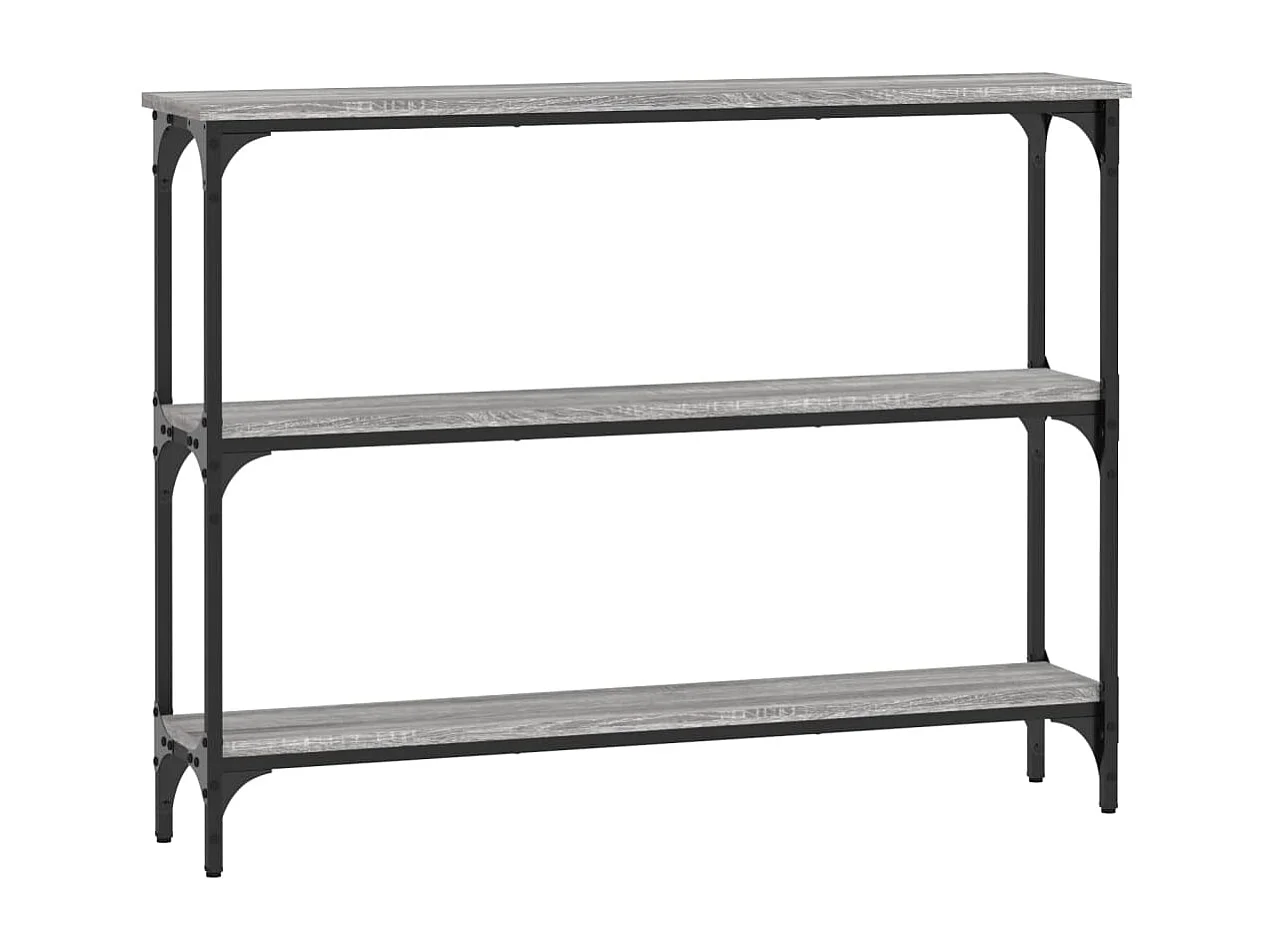 Console sonoma gris 100x22,5x75 cm bois d'ingénierie OFR61639 BonneVie Meuble
