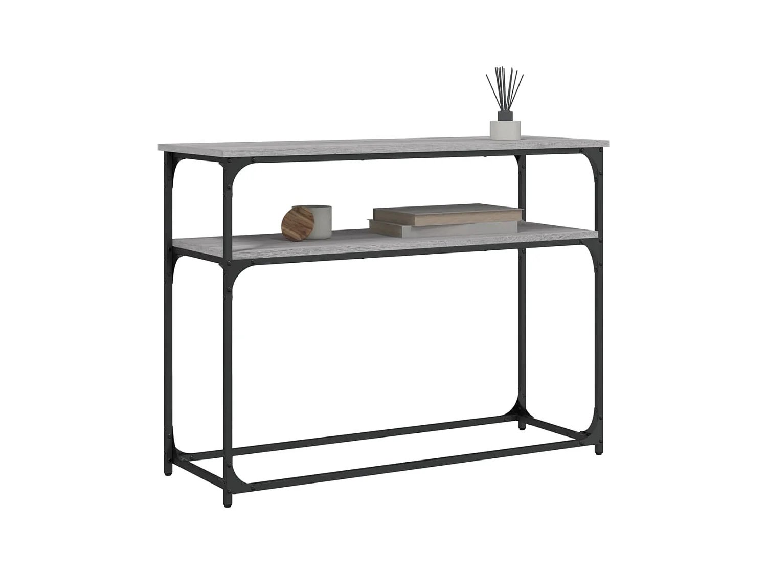 Console sonoma gris 100x35,5x75 cm bois d'ingénierie OFR46039 BonneVie Meuble