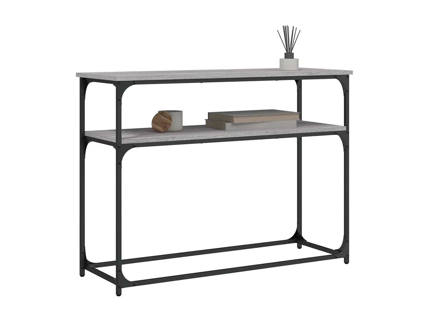 Console sonoma gris 100x35,5x75 cm bois d'ingénierie OFR46039 BonneVie Meuble