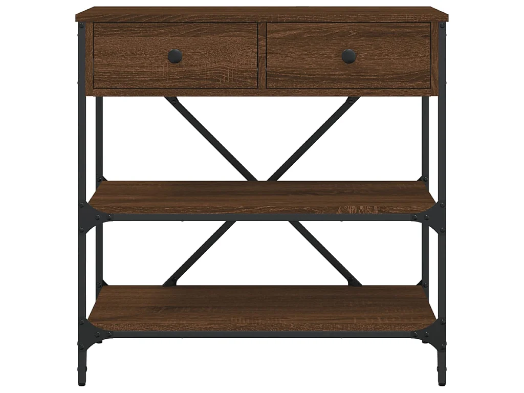 Konsolentisch,Flurtisch Braun Eichen-Optik 75x34,5x75 cm Holzwerkstoff -gkd634746
