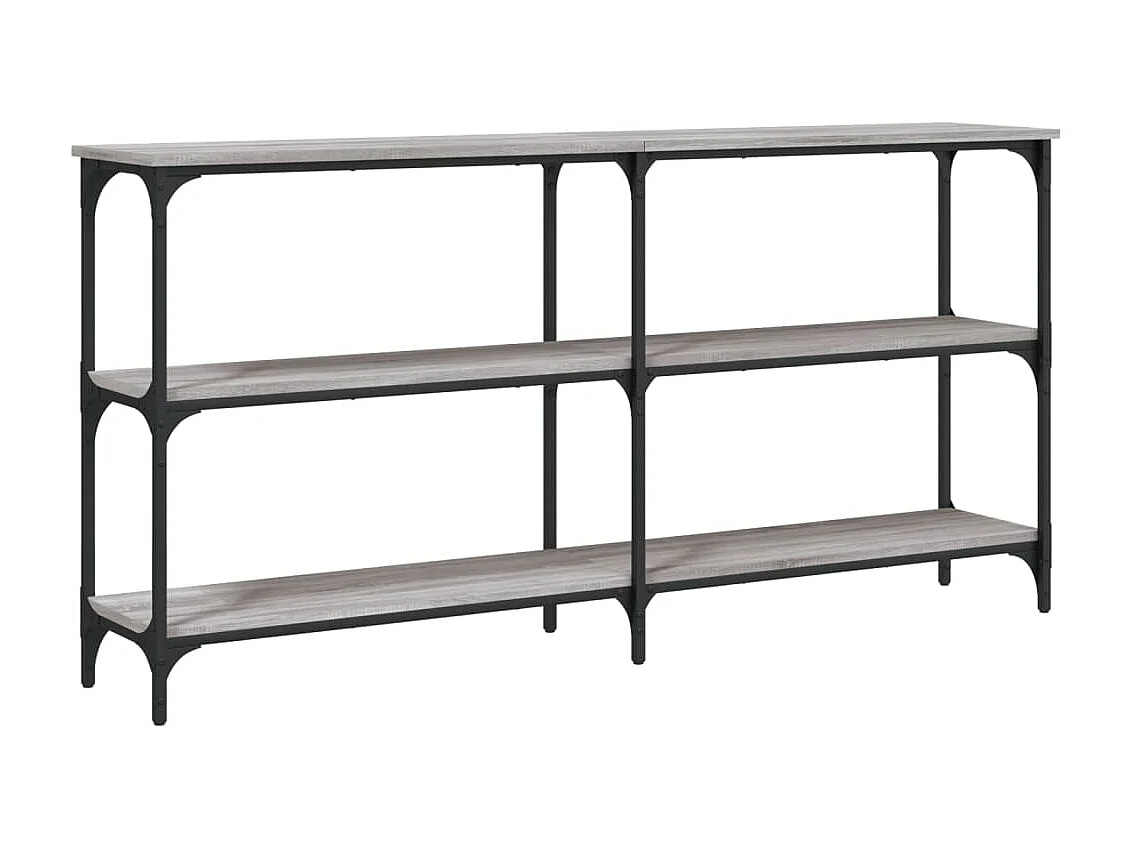 Console sonoma gris 150x29x75 cm bois d'ingénierie OFR26835 BonneVie Meuble