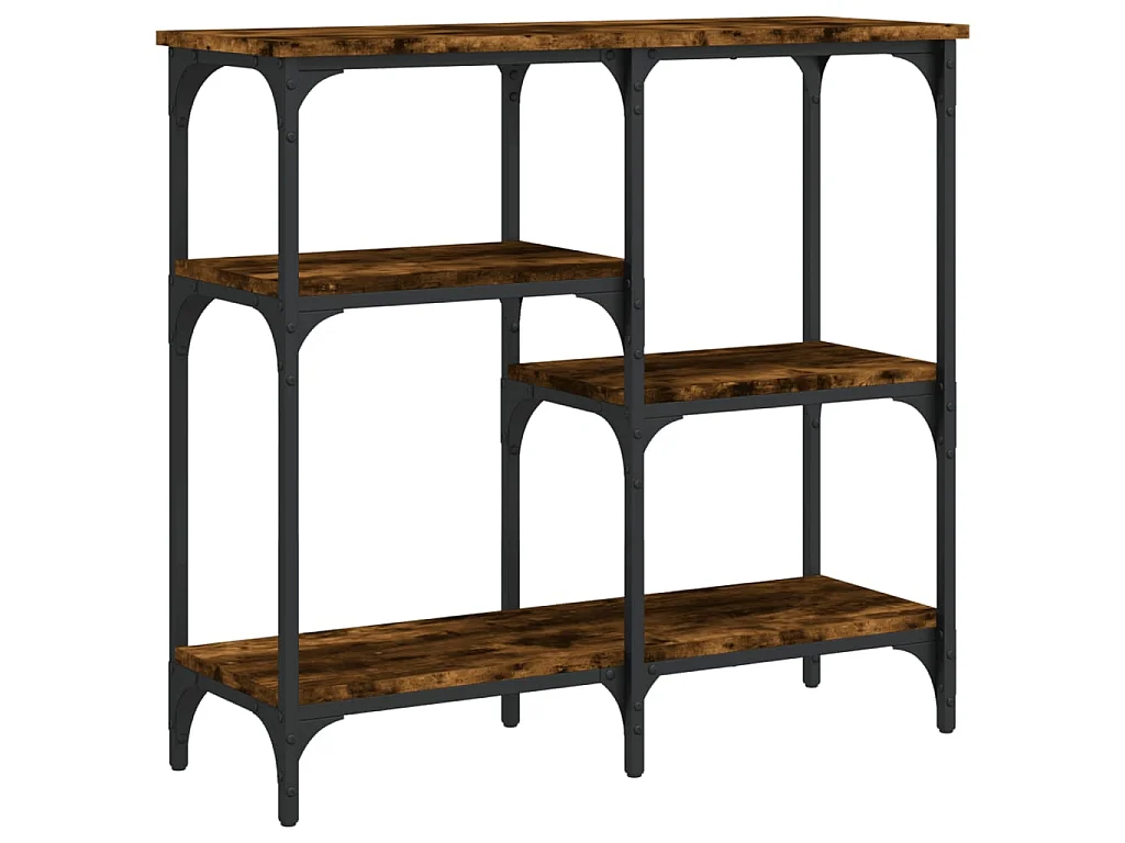 Console chêne fumé 80x29x75 cm bois d'ingénierie OFR52724 BonneVie Meuble