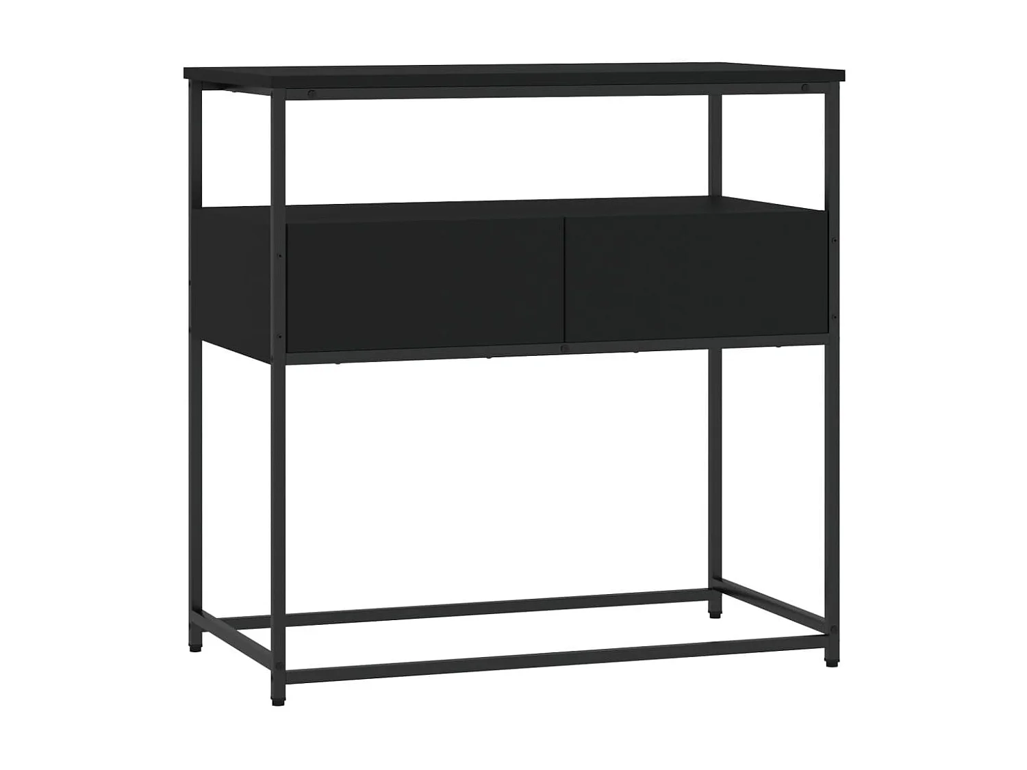 Konsolentisch,Flurtisch Schwarz 75x40x75 cm Holzwerkstoff -gkd692513