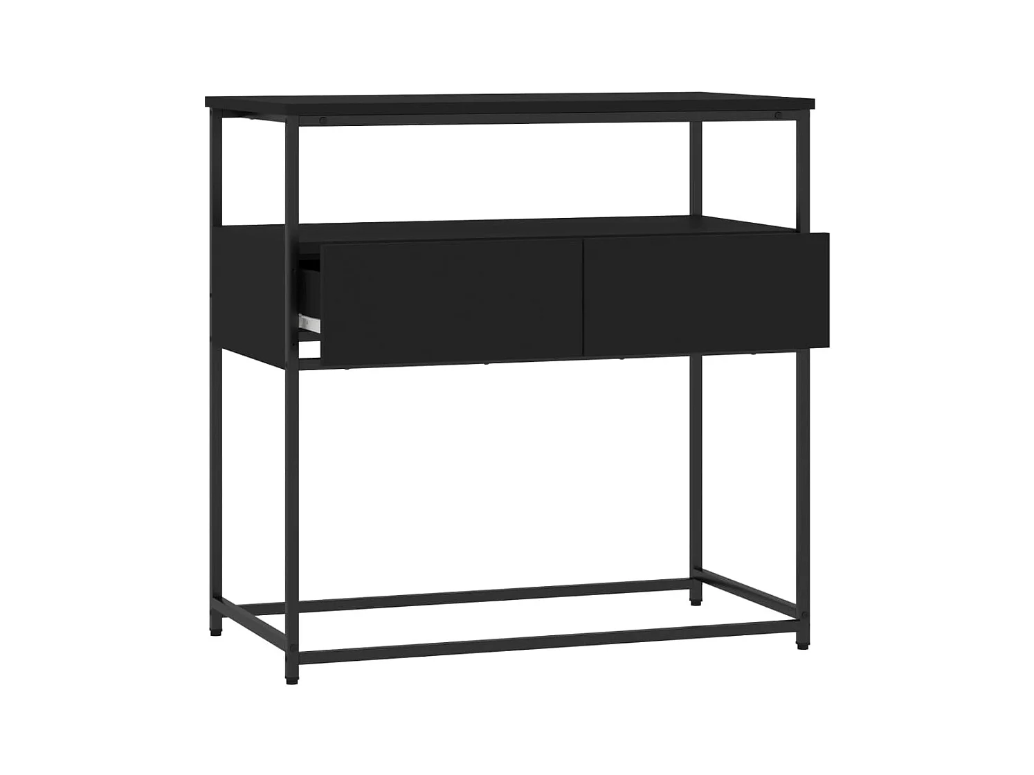 Konsolentisch,Flurtisch Schwarz 75x40x75 cm Holzwerkstoff -gkd692513