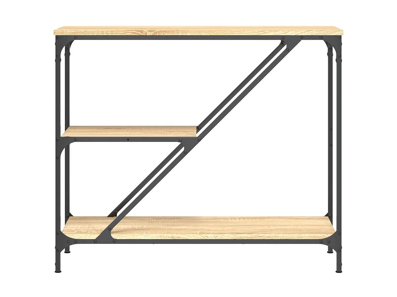 Console chêne sonoma 88,5x30x75 cm bois d'ingénierie OFR16091 BonneVie Meuble