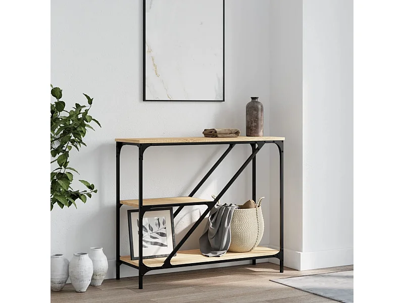 Mesa consola 88,5x30x75 cm derivados de madeira carvalho sonoma PT144933