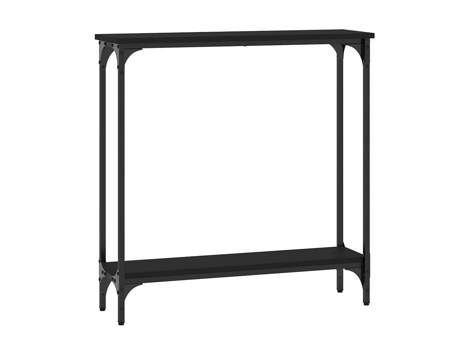 Console noir 75x22,5x75 cm bois d'ingénierie OFR92805 BonneVie Meuble