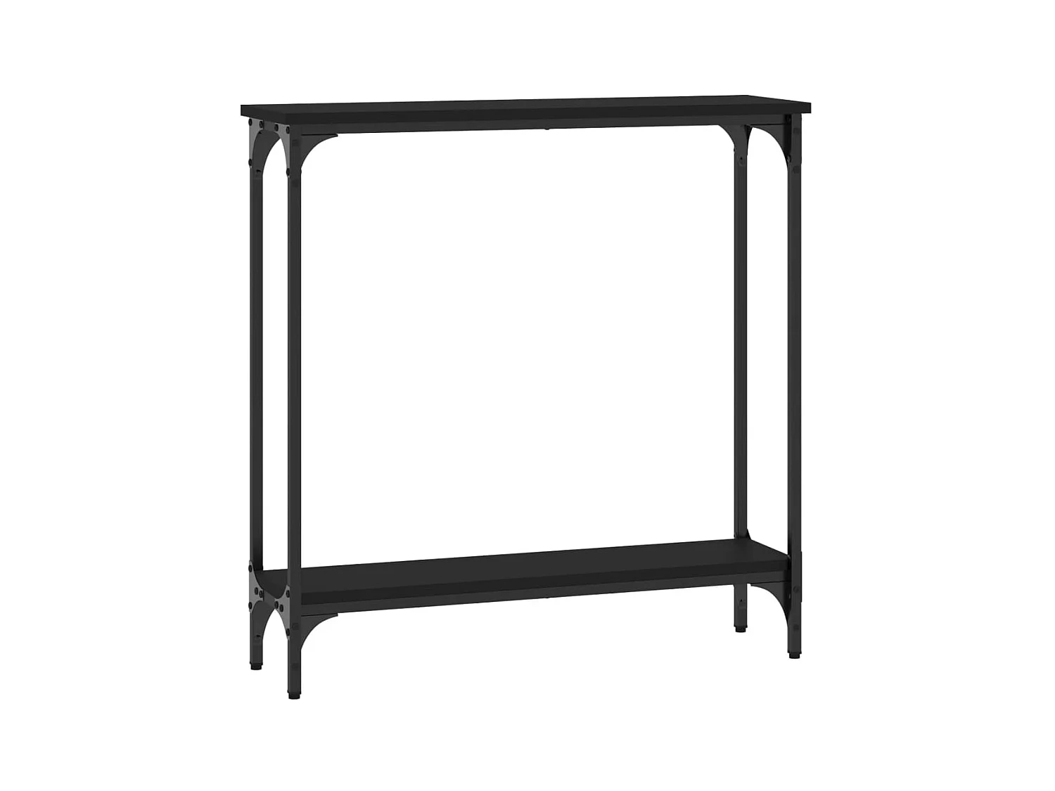 Konsolentisch,Flurtisch Schwarz 75x22,5x75 cm Holzwerkstoff -gkd887395