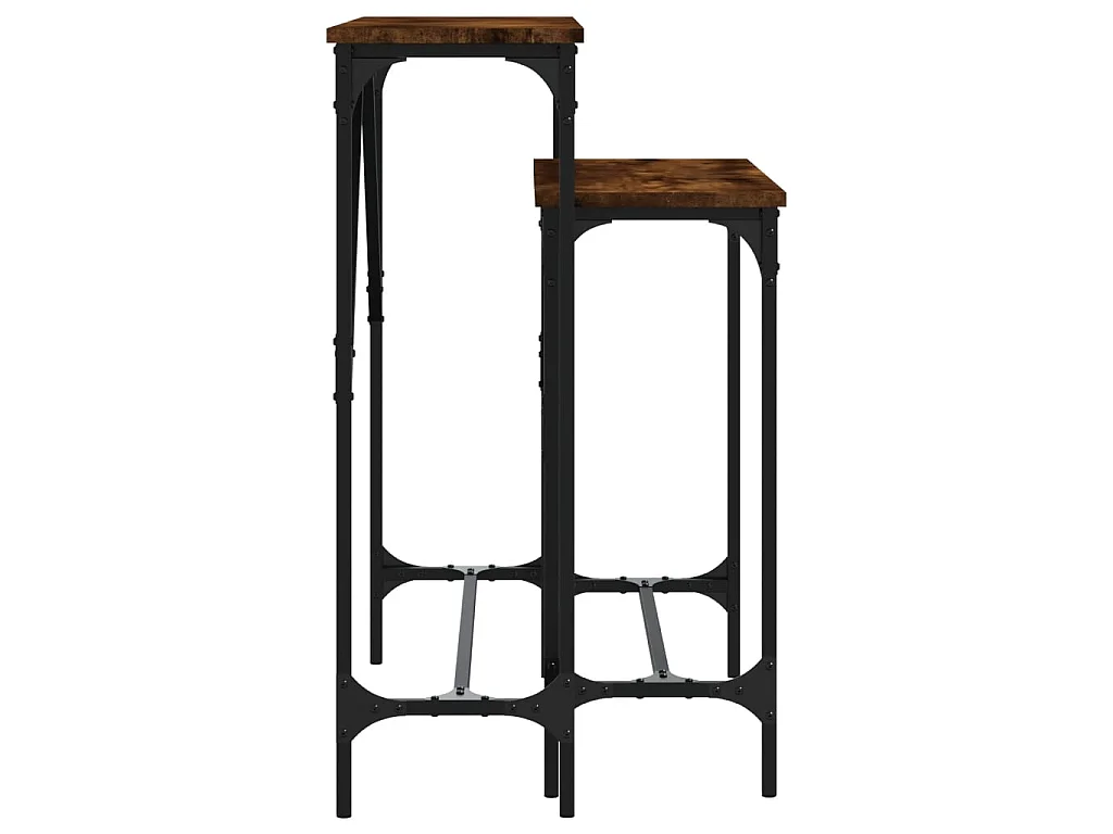 Tables console 2 pcs chêne fumé bois d'ingénierie OFR90080 BonneVie Meuble