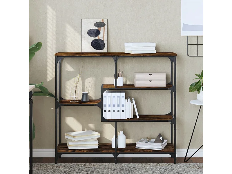 Console chêne fumé 103x32x95 cm bois d'ingénierie OFR70970 BonneVie Meuble