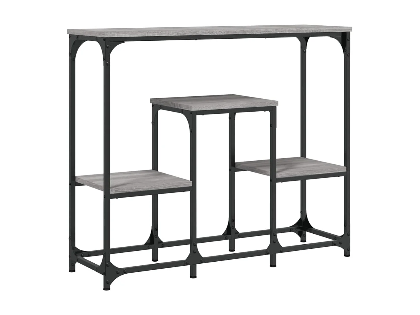 Console sonoma gris 89,5x28x76 cm bois d'ingénierie OFR78242 BonneVie Meuble