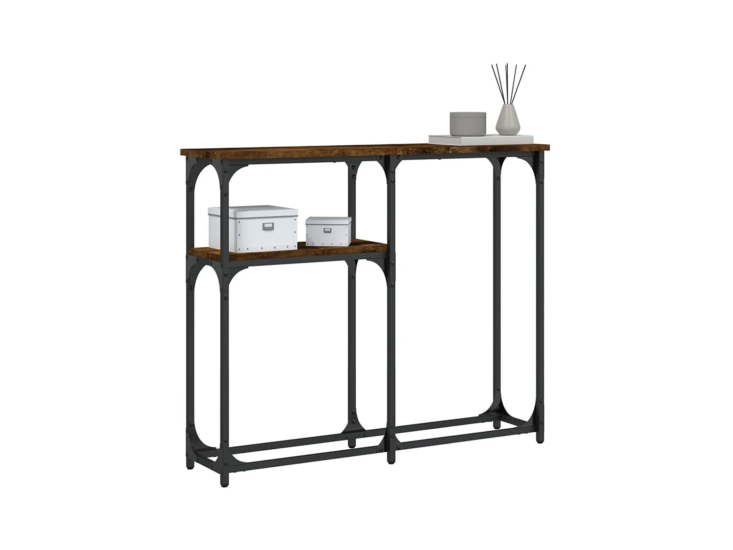 Konsolentisch,Flurtisch Räuchereiche 90x22,5x75 cm Holzwerkstoff -gkd876983