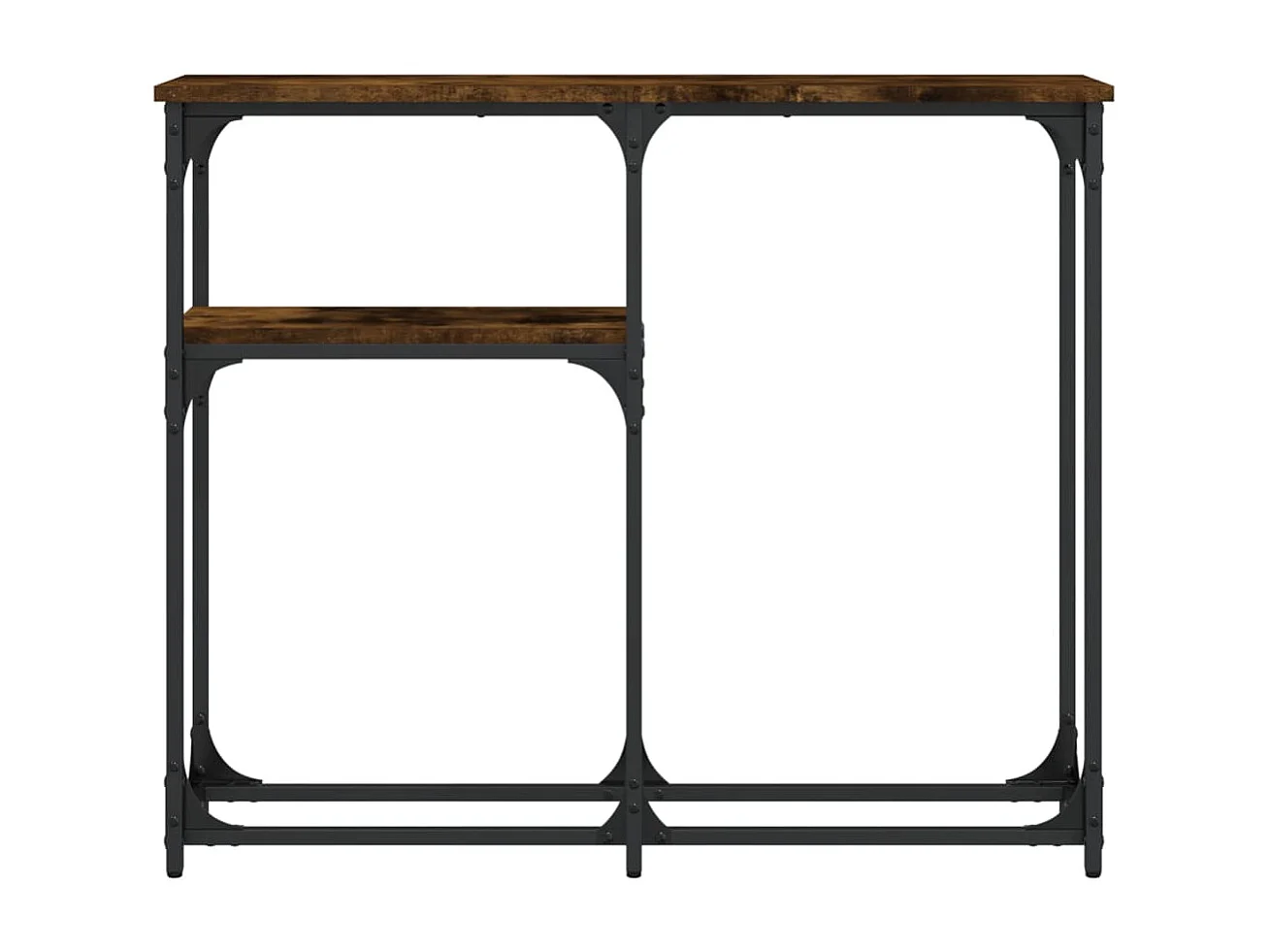 Console chêne fumé 90x22,5x75 cm bois d'ingénierie OFR34043 BonneVie Meuble