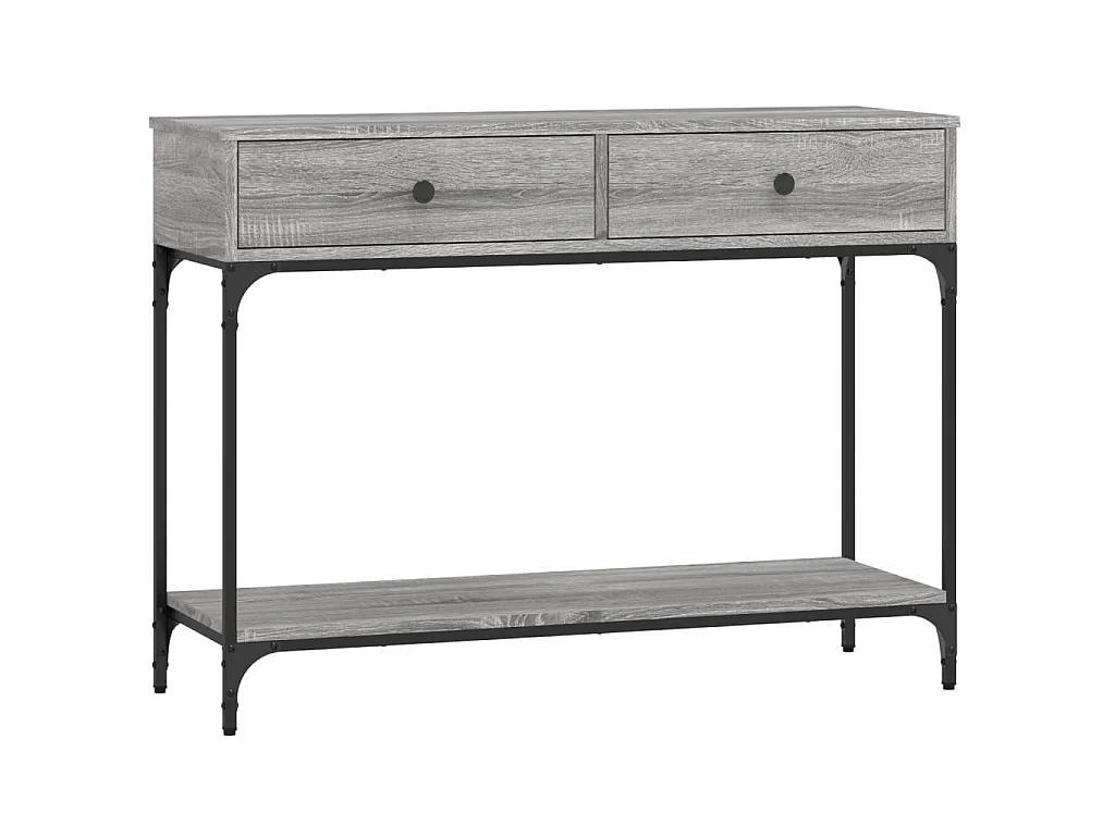 Console sonoma gris 100x34,5x75 cm bois d'ingénierie OFR48401 BonneVie Meuble