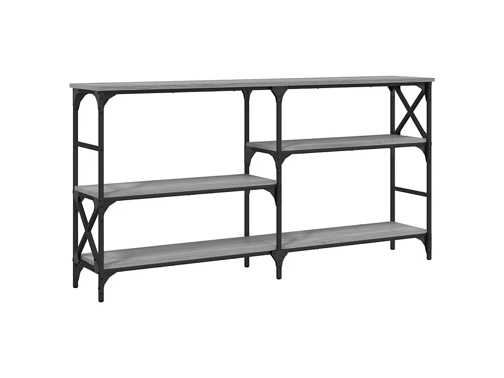 Console sonoma gris 150x29x76,5 cm bois d'ingénierie OFR65519 BonneVie Meuble