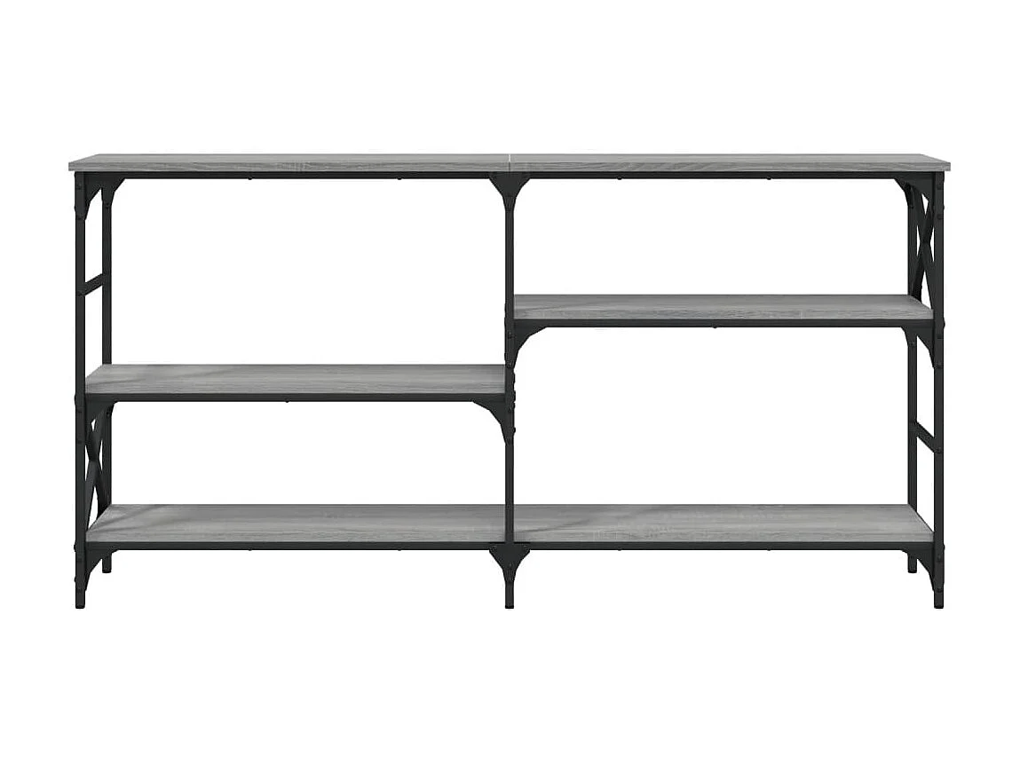 Console sonoma gris 150x29x76,5 cm bois d'ingénierie OFR65519 BonneVie Meuble