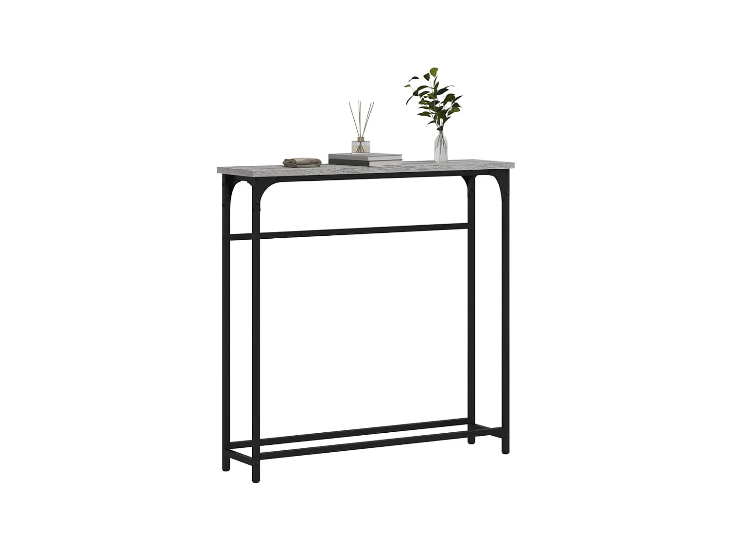 Mesa consola madera de ingeniería gris Sonoma 75x19,5x75 cm ES769322