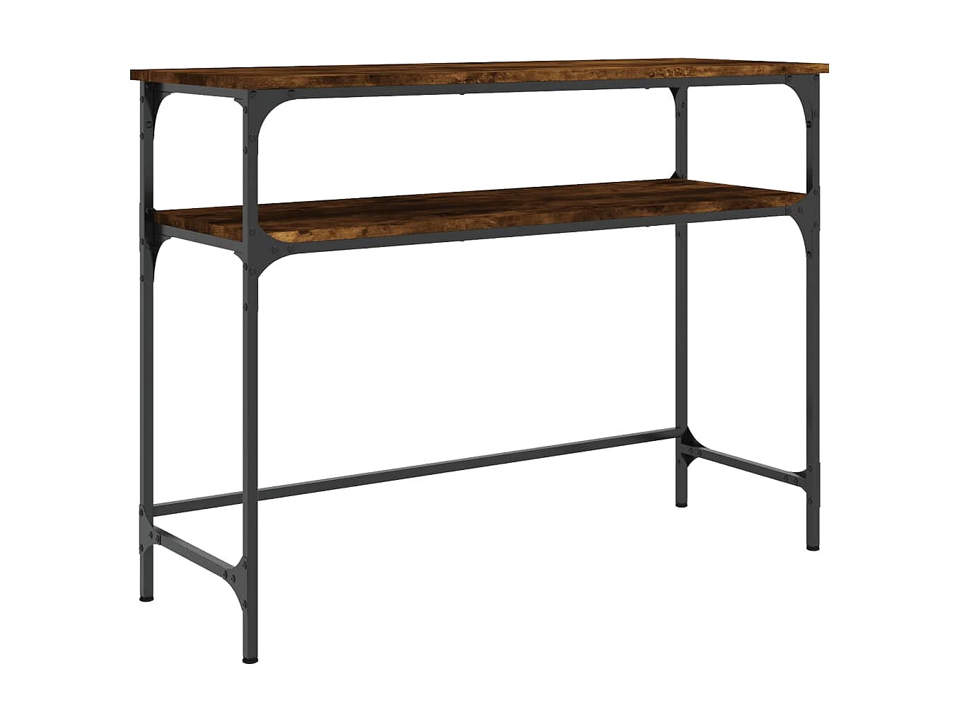 Mesa consola madera de ingeniería roble ahumado 100x35,5x75 cm ES987971